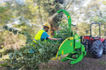 PTO Powered and Tracked Wood Chippers, Palm Frond Shredders, Vaccums, Sweeper